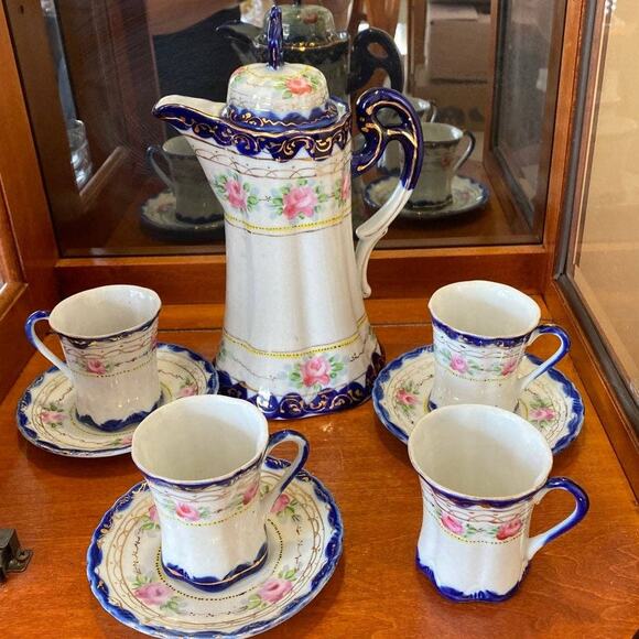Vintage Hand Painted Tea or Coffee Set - Picture 1 of 5